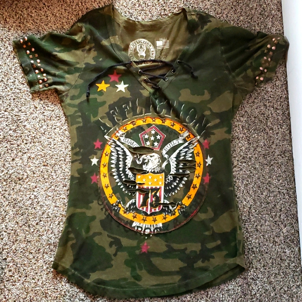 Affliction Camo shirt